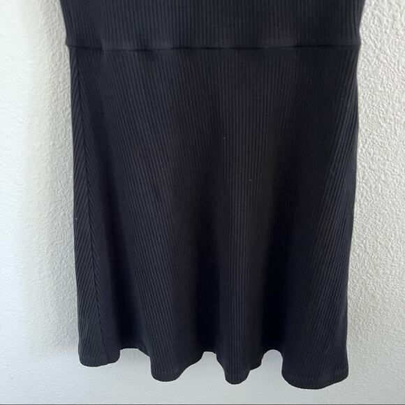 Reformation Black Ribbed Dress Mini Casual Sweetheart Neckline Small - Picture 6 of 9